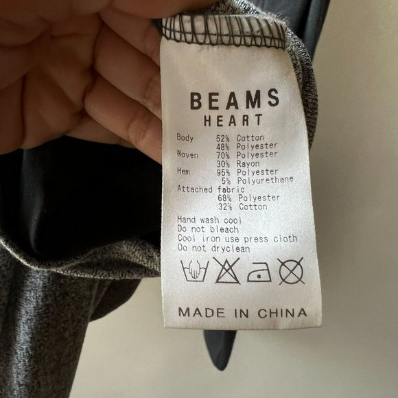 Beams Heart Gray Color Block Striped Long Sleeve Tunic with Pockets - Picture 10 of 10